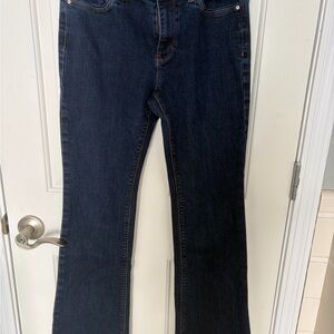 White House Black Market Dark Blue Flare Jeans